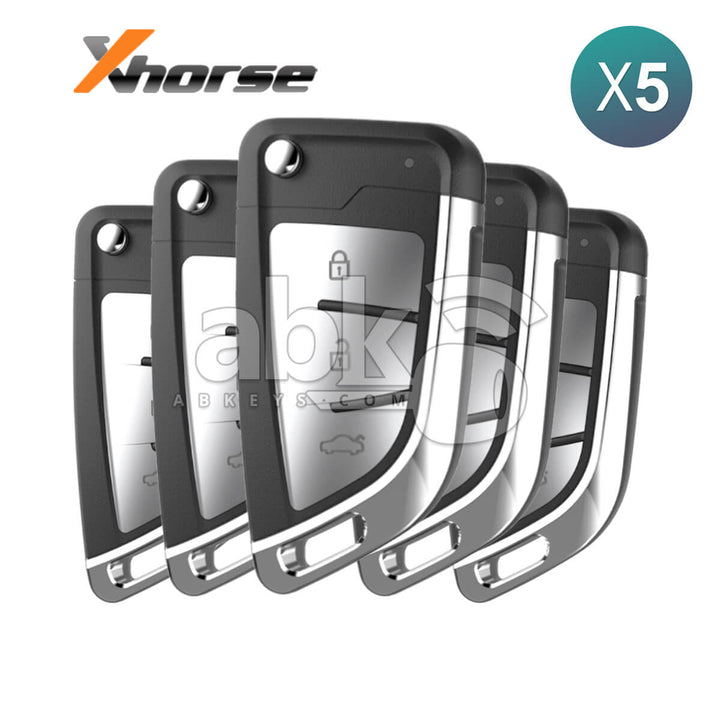 Xhorse VVDI Key Tool Knife Style Super Remote 3Buttons XT27 Super Chip XEKF21EN 5Pcs Bundle -