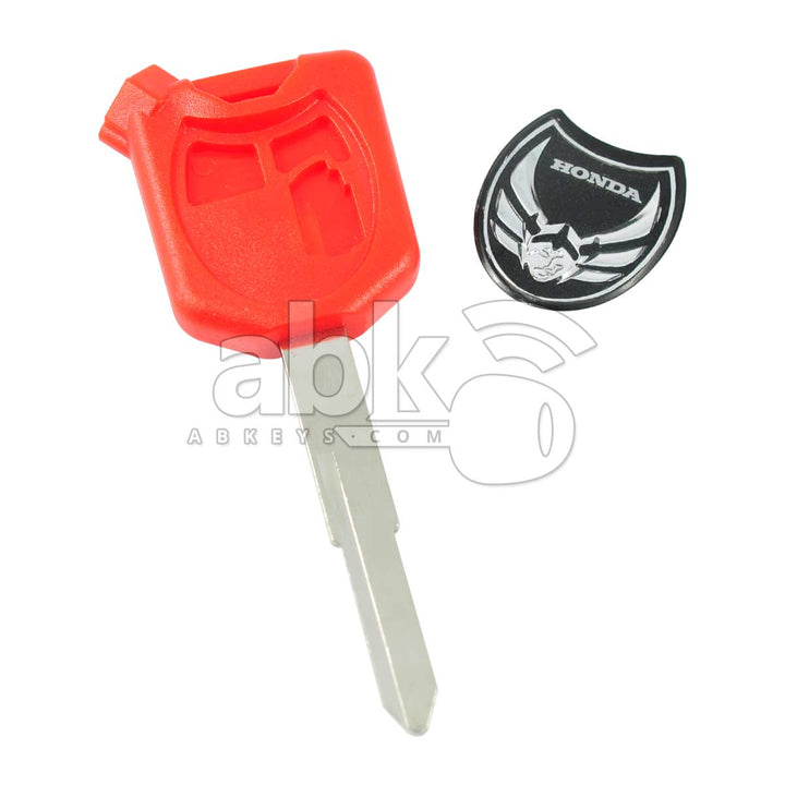 Honda Motorcycle Chip Less Key Red - ABK-1057 - ABKEYS.COM