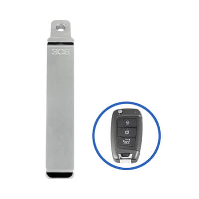 Hyundai Elantra Accent I30 Azera 2016+ Flip Remote Key Blade 81996-H5000 81996-G3100 HU134 -