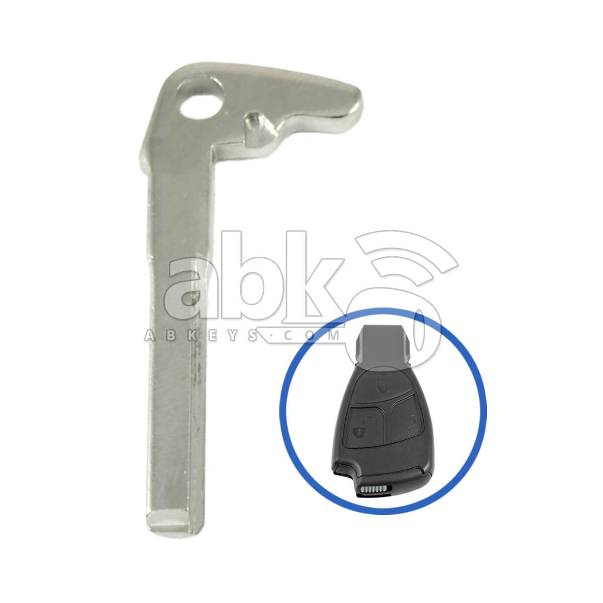Mercedes Benz Small Black 1997+ Smart Key Blade HU64 - ABK-110 - ABKEYS.COM