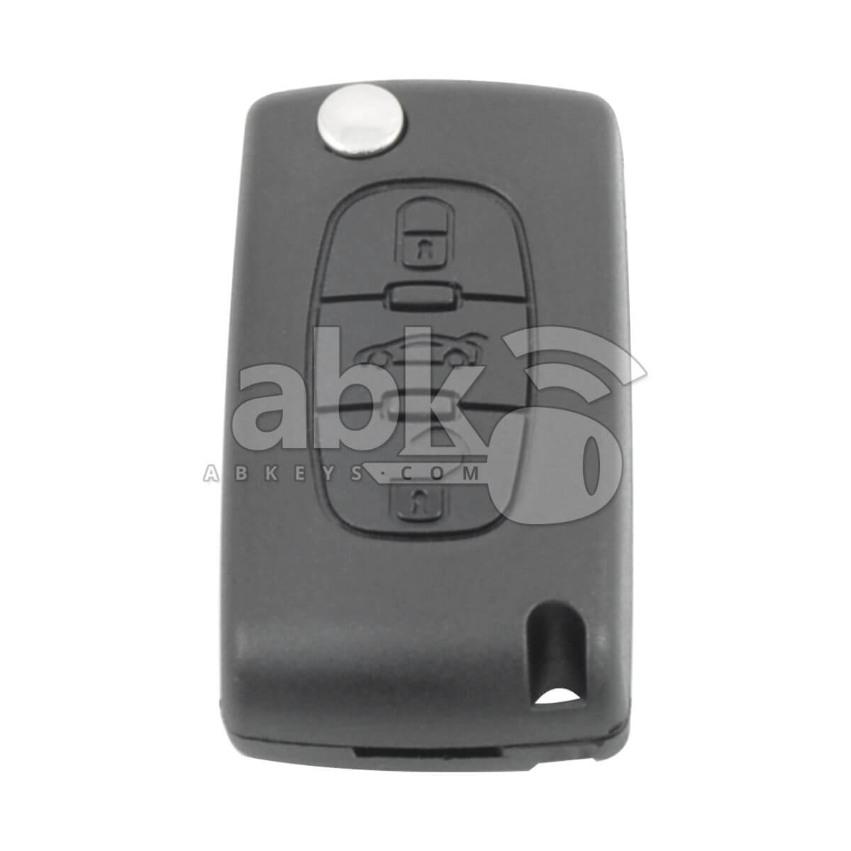 Peugeot 2003+ Flip Remote Cover 3Buttons With Battery Holder CE0536 HU83 - ABK-1145 - ABKEYS.COM