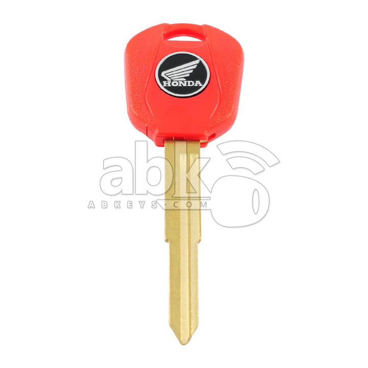 Honda Motorcycle Chip Less Key HON68 Red - ABK-1221 - ABKEYS.COM