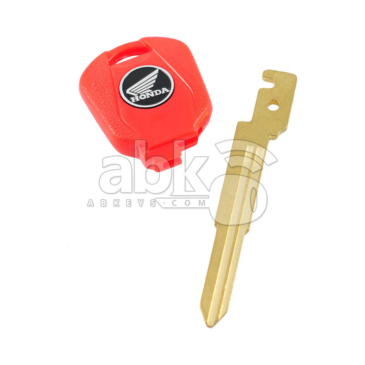 Honda Motorcycle Chip Less Key HON68 Red - ABK-1221 - ABKEYS.COM