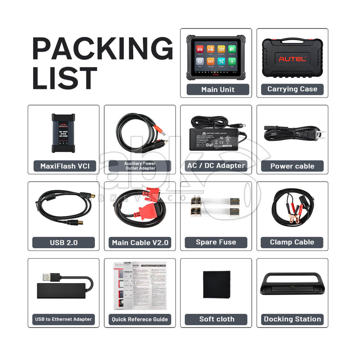 Autel MaxiSys CV Truck Scanner Diagnostic Tool   ABK 1285   ABKEYS