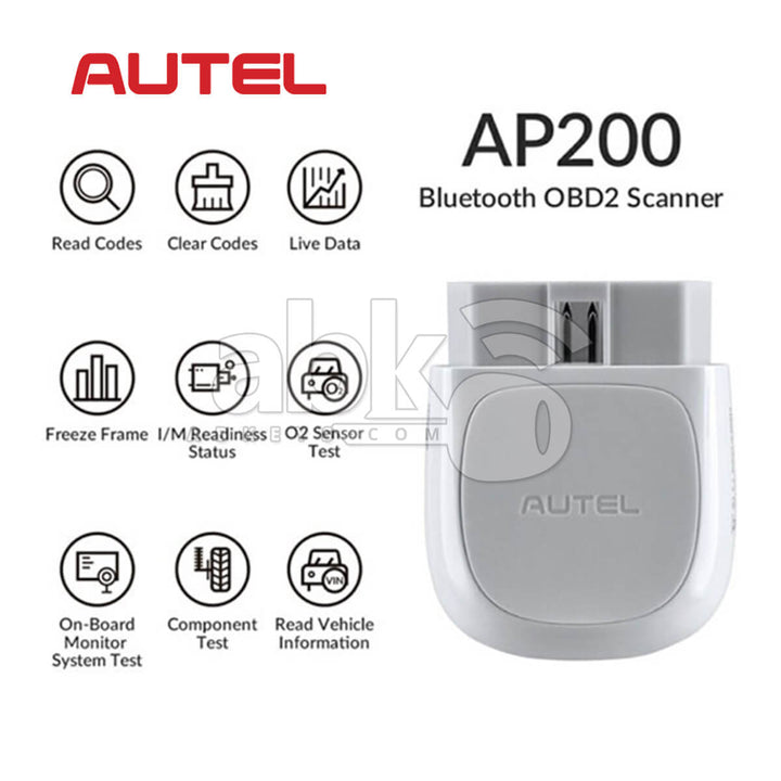Autel MaxiAP AP200 Bluetooth OBD2 Diagnostic Scanner - ABK-1287 - ABKEYS.COM