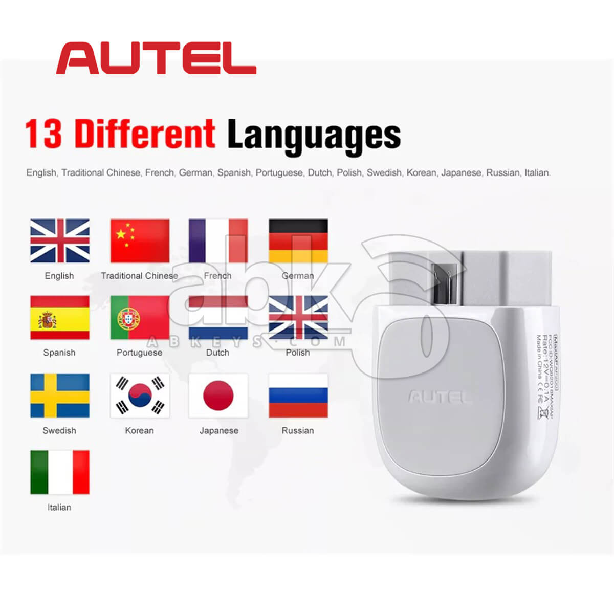 Autel MaxiAP AP200 Bluetooth OBD2 Diagnostic Scanner   ABK 1287   ABKEYS