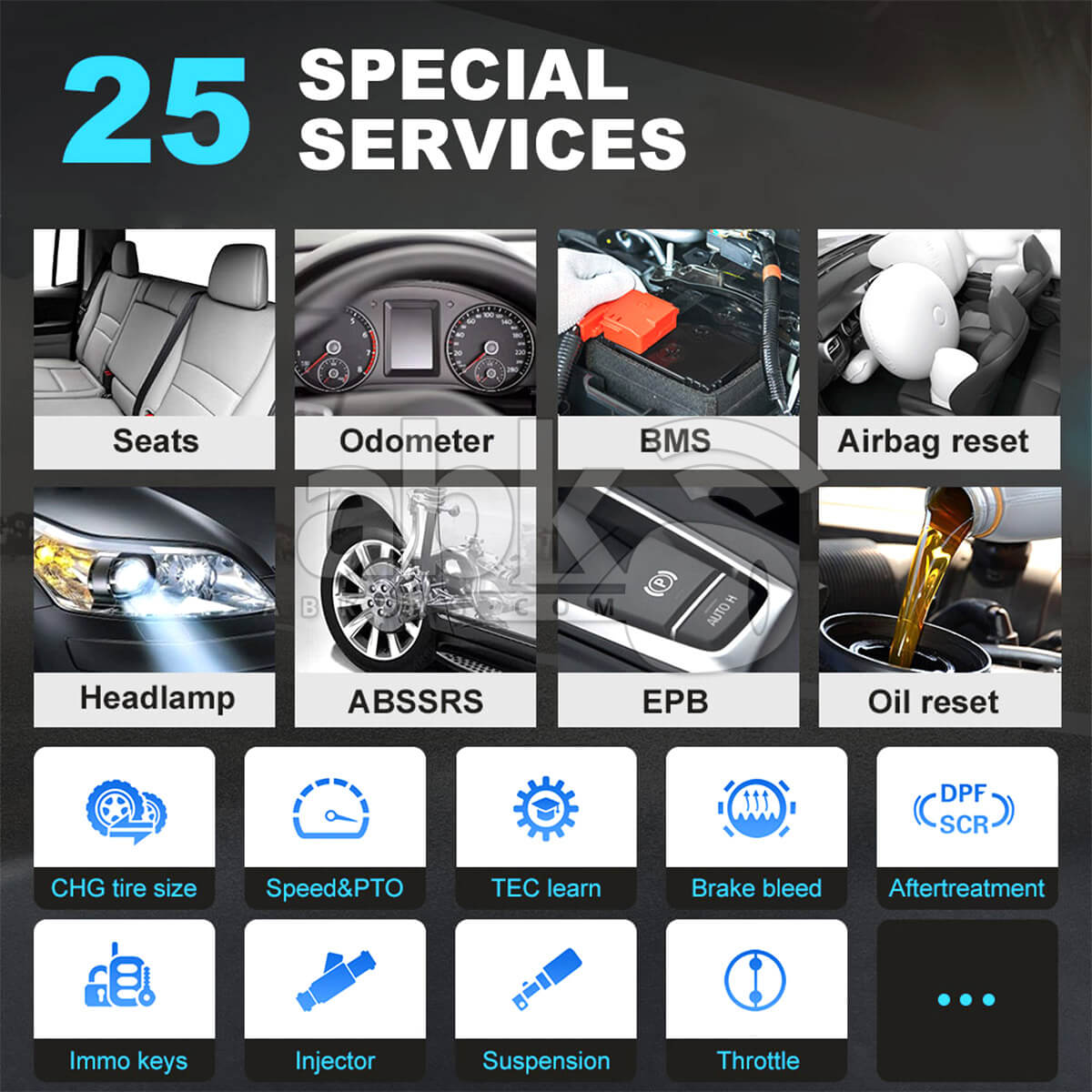 Autel MaxiPRO MP808TS Diagnostic Tool   ABK 1293   ABKEYS