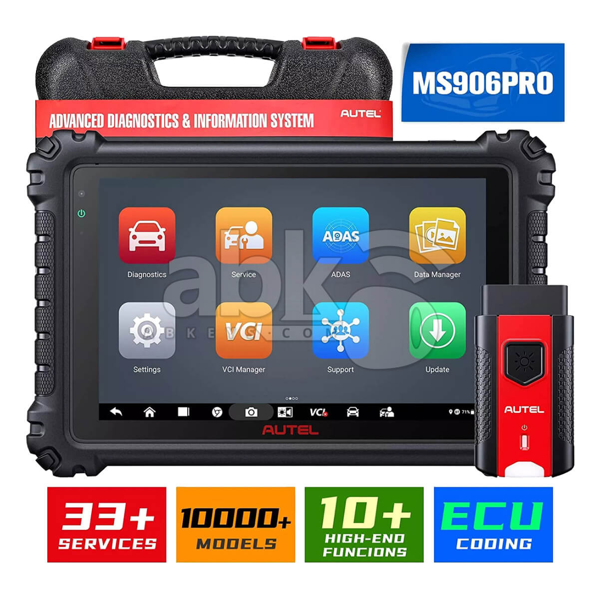 Autel MaxiSYS MS906 Pro Auto Diagnostic Scanner   ABK 1296   ABKEYS