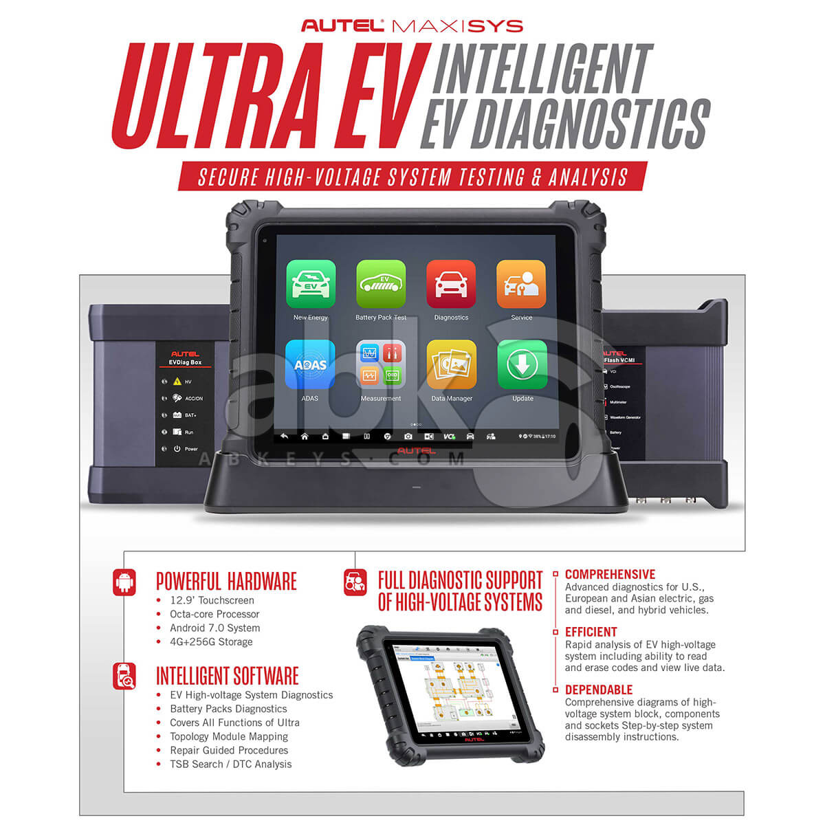 Autel MaxiSys Ultra EV Diagnostic Tool   ABK 1310   ABKEYS