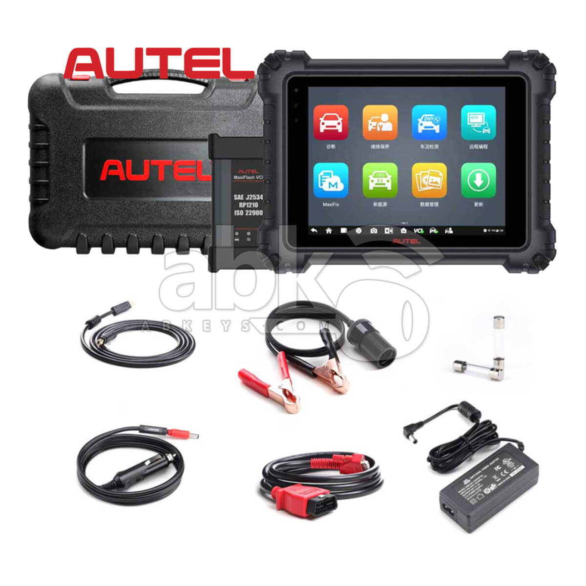 Autel MaxiSys 909 EV Auto Diagnostic Tool   ABK 1319   ABKEYS