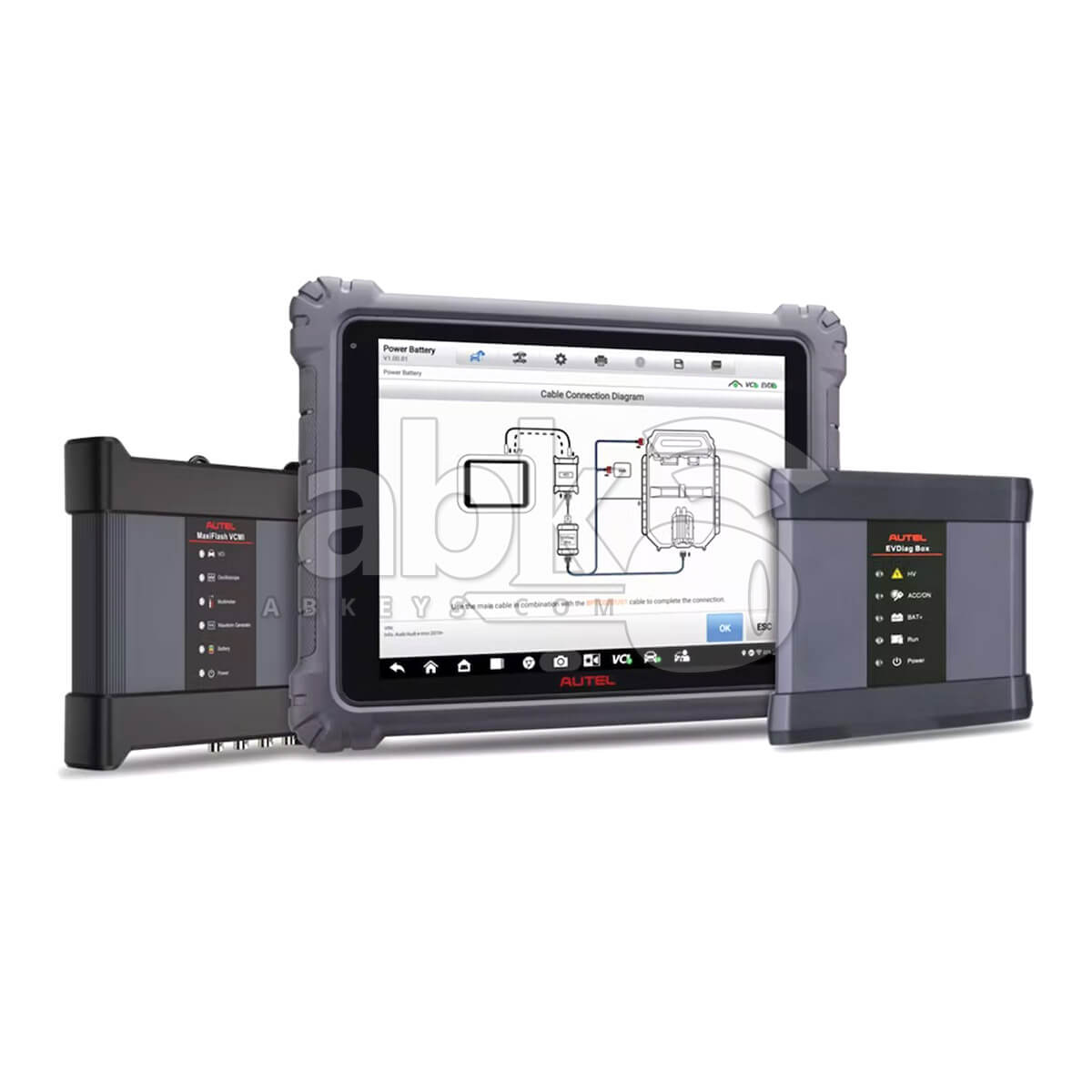 Autel MaxiSys 909 EV Auto Diagnostic Tool   ABK 1319   ABKEYS