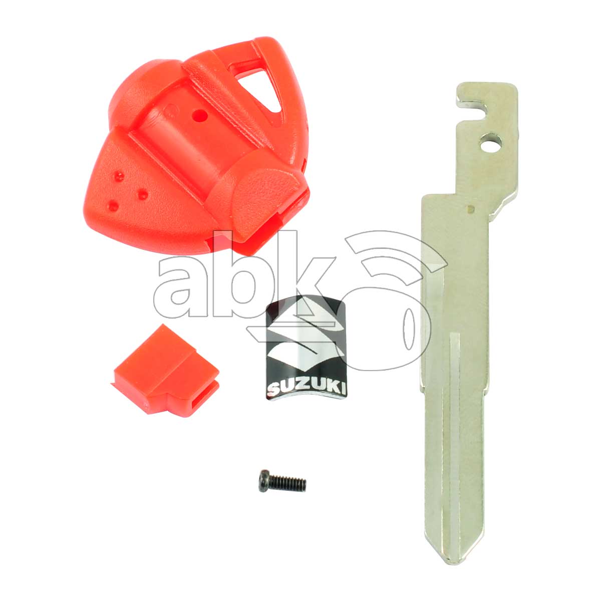 Suzuki Motorcycle Chip Less Key SZ17R Red - ABK-1324 - ABKEYS.COM
