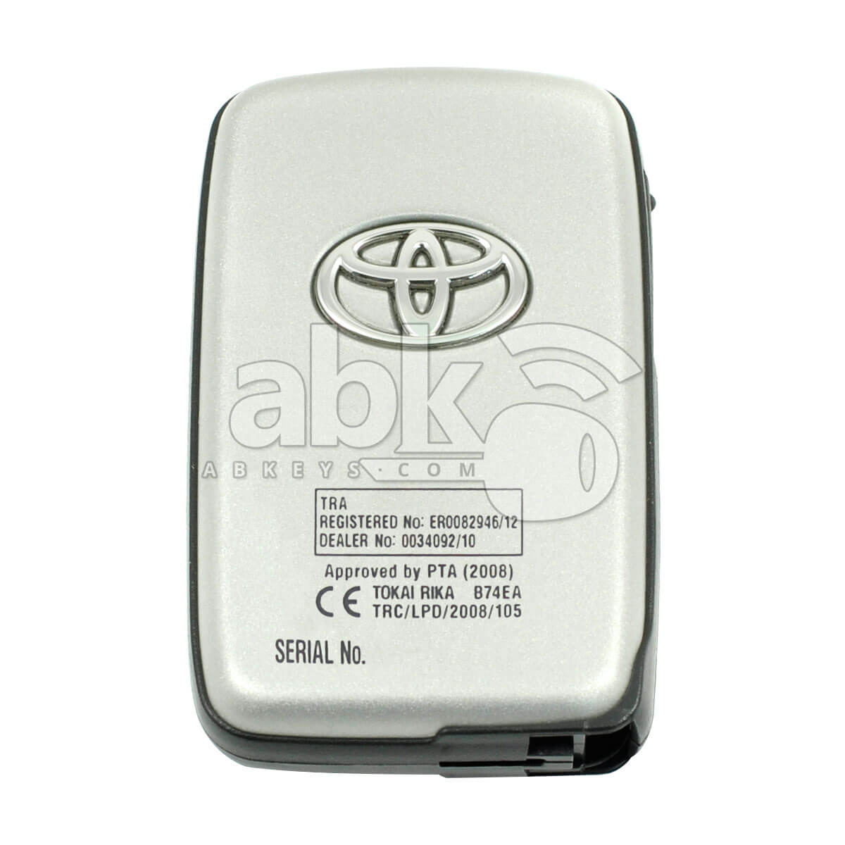 Genuine Toyota Zalas 2013+ Smart Key 3Buttons 89904-21022 433MHz B74EA P1 98 - ABK-1327 - ABKEYS.COM