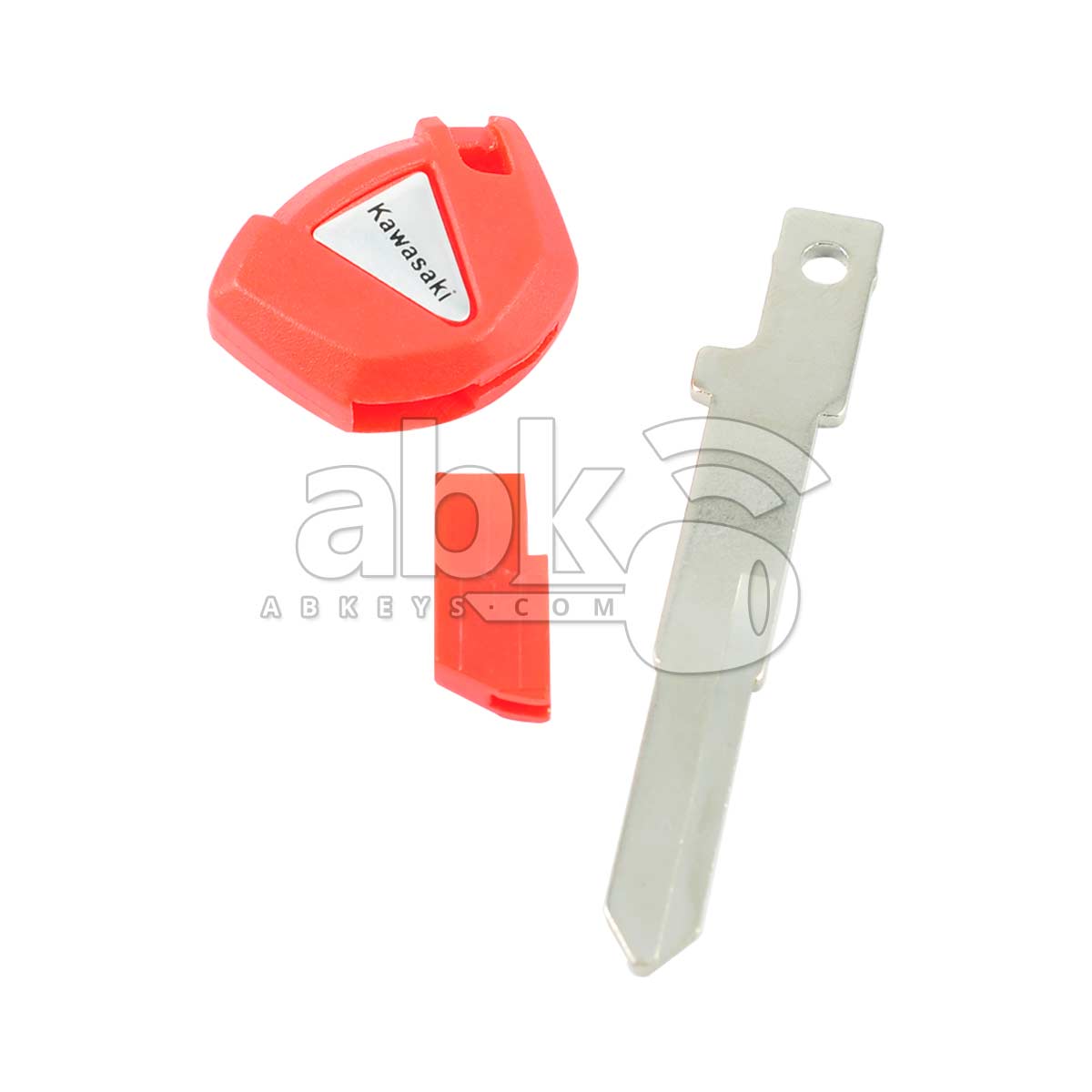 Kawasaki Motorcycle Chip Less Key KW17 Red - ABK-1396 - ABKEYS.COM