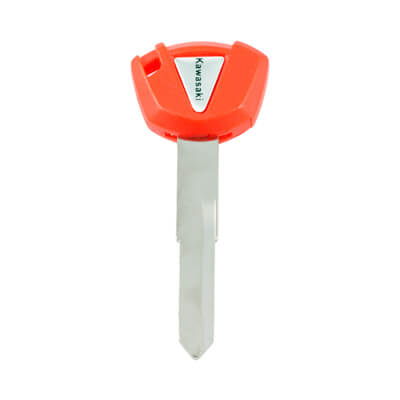 Kawasaki Motorcycle Chip Less Key, KW17 Red