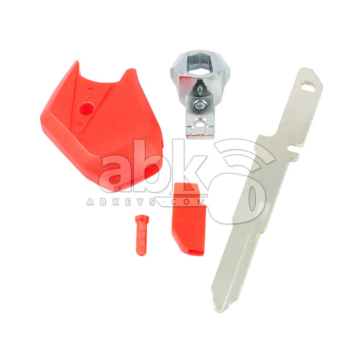 Kawasaki Motorcycle Chip Less Key KW17 Red - ABK-1398 - ABKEYS.COM