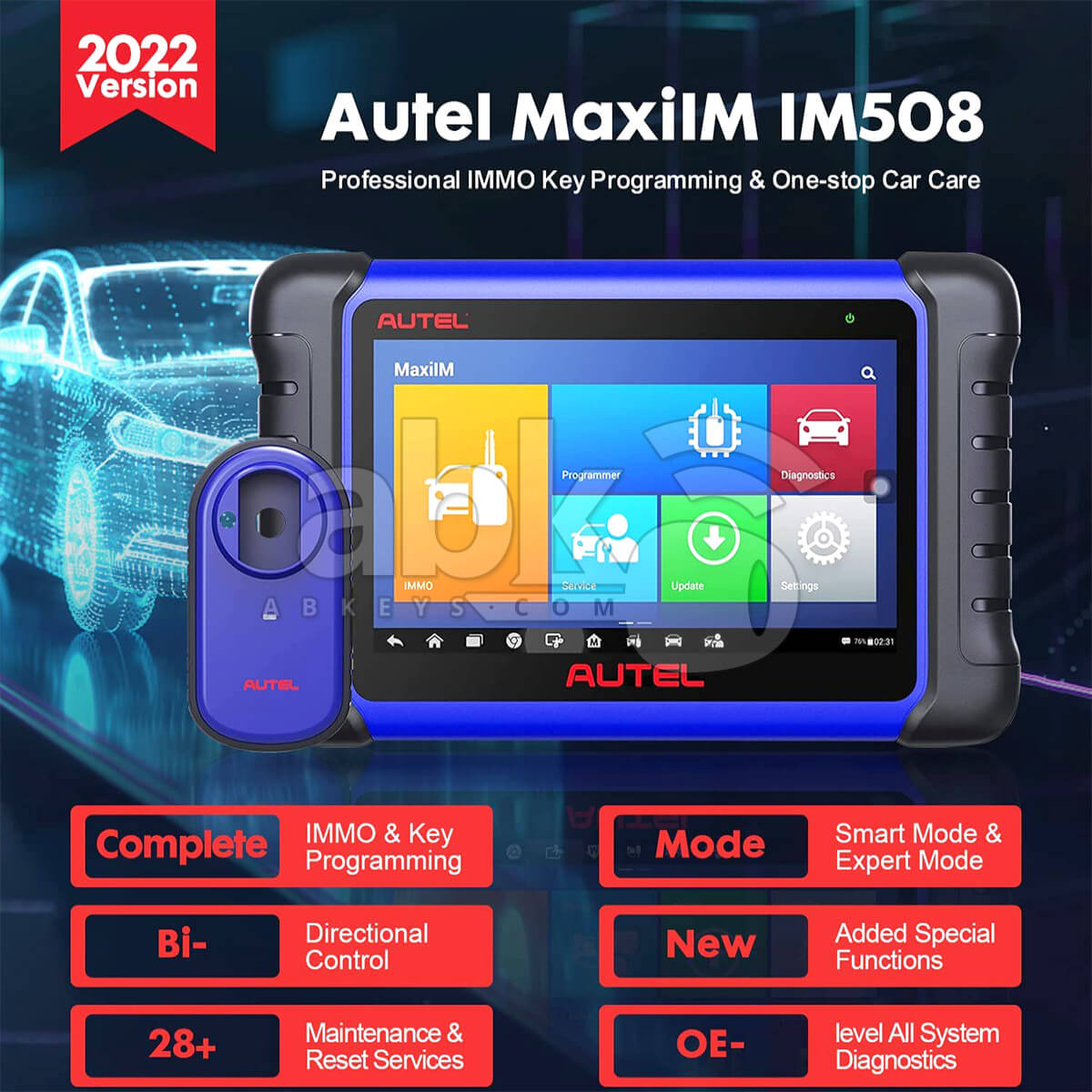 Autel MaxiIM IM508 Key Programmer & Diagnostic Tool   ABK 1416   ABKEYS
