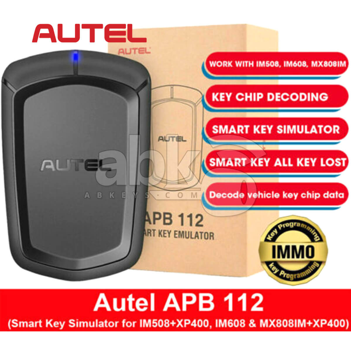 Autel APB112 Smart Key Simulator Emulator   ABK 1421   ABKEYS