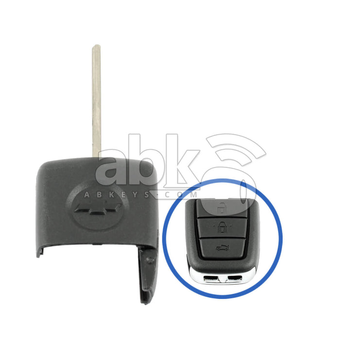 Chevrolet Caprice Lumina 2007+ Key Head Remote Key Blade GM45 - ABK-1461 - ABKEYS.COM