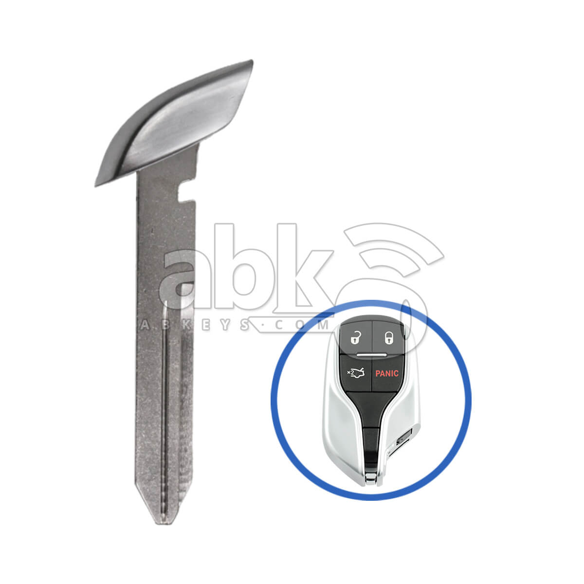 Maserati Quattroporte Ghibli 2012+ Smart Key Blade 673000106 CY22   ABK 1481   ABKEYS