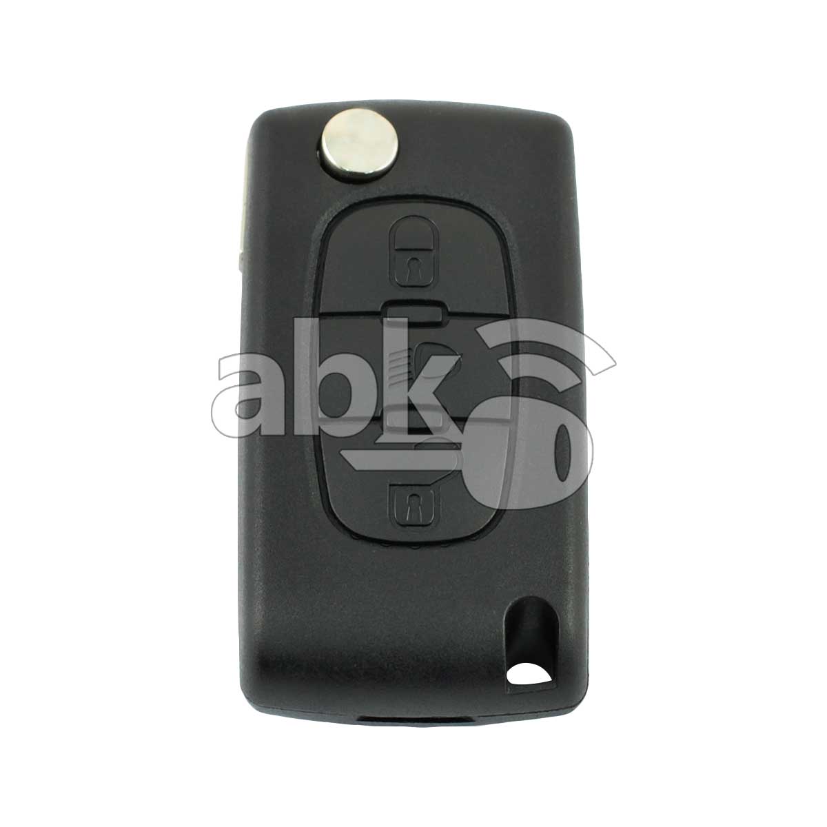 Peugeot 2003+ Flip Remote Cover 3Buttons With Battery Holder & Fog Light CE0536 VA2 - ABK-1593 -