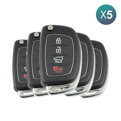 Hyundai Sonata 2015-2018 Control Remoto Plegable 4Botones 95430-C1010 433MHz TQ8-RKE-4F16 KIA7 5 Uds Lote