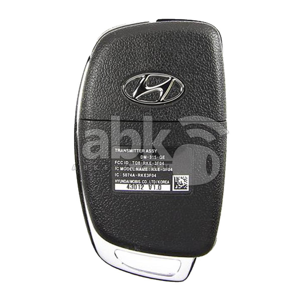 Hyundai Santa Fe 2013+ Flip Remote 4Buttons 95430 4Z100 315MHz TQ8 RKE 3F04 HYN17R   ABK 1782  
