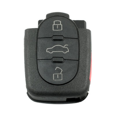 Audi Volkswagen 1996+ Flip Remote Cover 4Buttons Small Battery - ABK-1798 - ABKEYS.COM