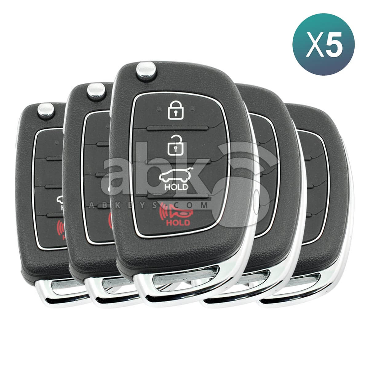 Hyundai Santa Fe 2015+ Flip Remote 4Buttons 95430 2W110 433MHz TQ8 RKE 4F31 HYN17R 5Pcs Bundle  