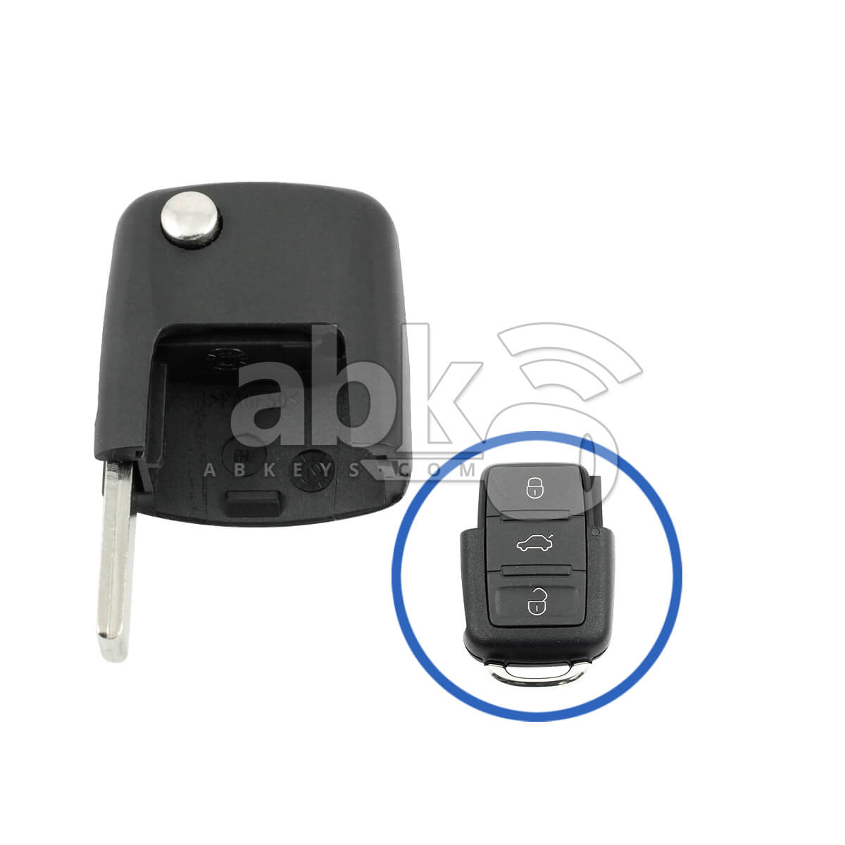 Audi Square 1997+ Flip Remote Key Blade HU66   ABK 1   ABKEYS