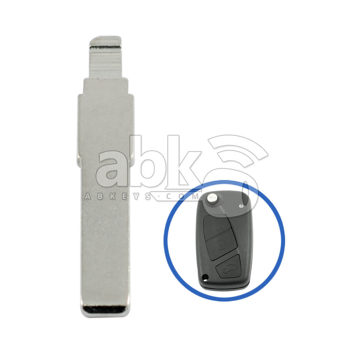 Fiat Alfa Romeo Peugeot Flip Remote Key Blade SIP22 - ABK-2017 - ABKEYS.COM