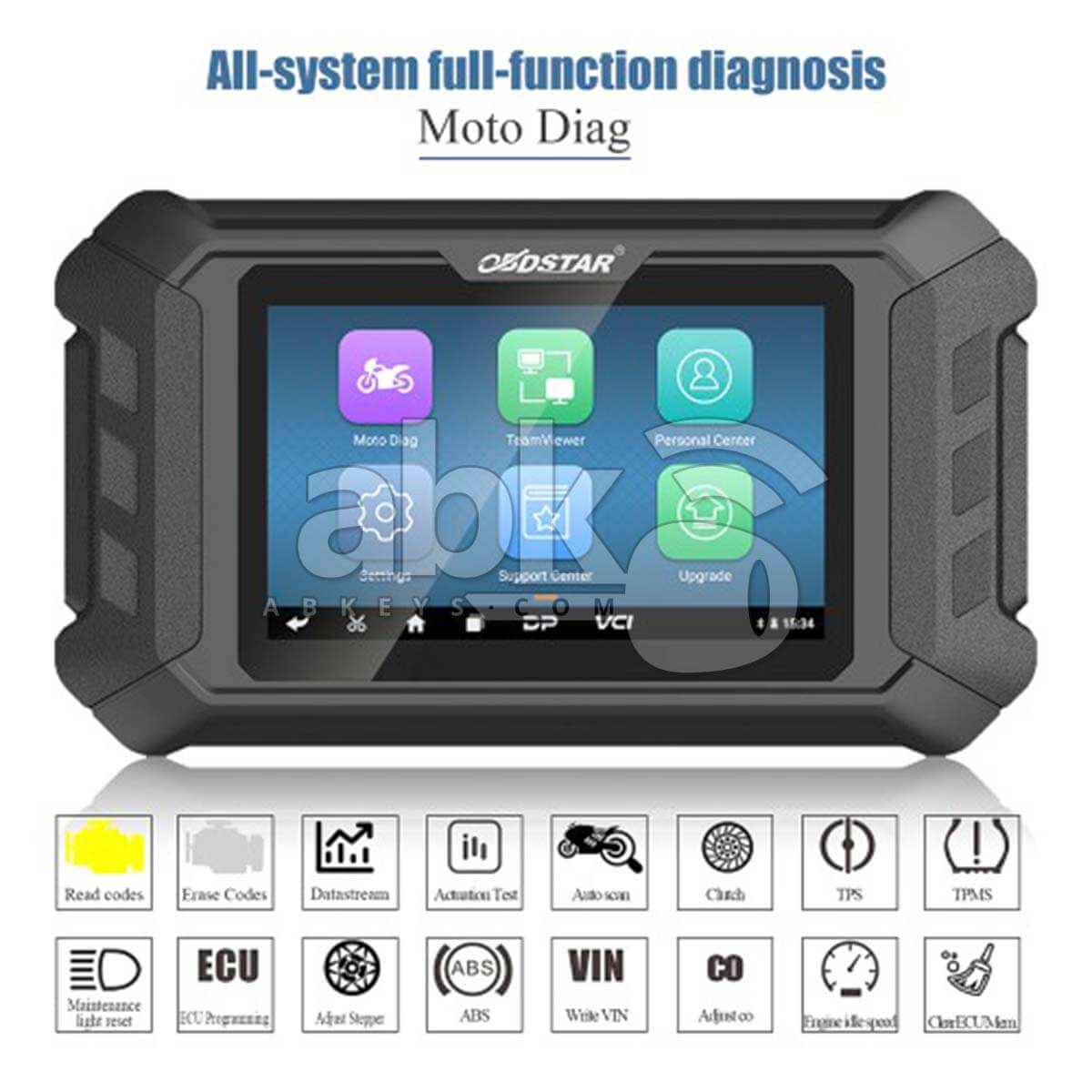 OBDStar MS50 Motorcycle Diagnostic Scanner Tablet   ABK 2033   ABKEYS