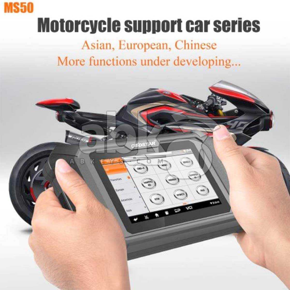 OBDStar MS50 Motorcycle Diagnostic Scanner Tablet   ABK 2033   ABKEYS