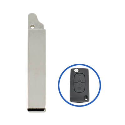 Peugeot Citroen 2003+ Flip Remote Key Blade HU83 - ABK-2118 - ABKEYS.COM