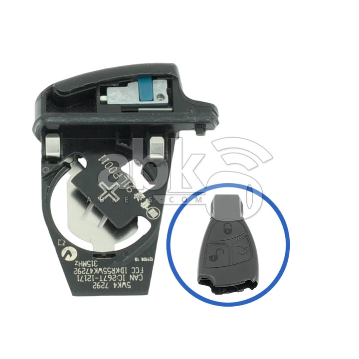 Genuine Mercedes Benz Small Nec Keyless Go 2001+ Smart Key Battery Tray - ABK-2136 - ABKEYS.COM
