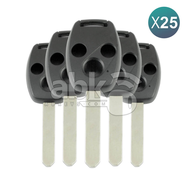 Honda 2003+ Key Head Remote Cover 3Buttons HON66 25Pcs Bundle - ABK-220-OFF25 - ABKEYS.COM