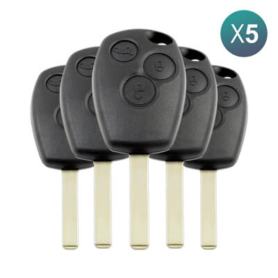 Renault Clio3, Kangoo, Master, Twingo 2004+ Tête de Clé Télécommande, 3Boutons 7701209236 433MHz, E154554, VA2 5 pièces Lot