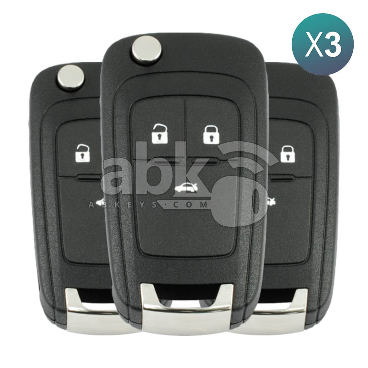 Genuine Chevrolet Cruze Malibu Impala 2010+ Flip Remote 3Pcs Offer 3Buttons 433MHz HU100 13500219  