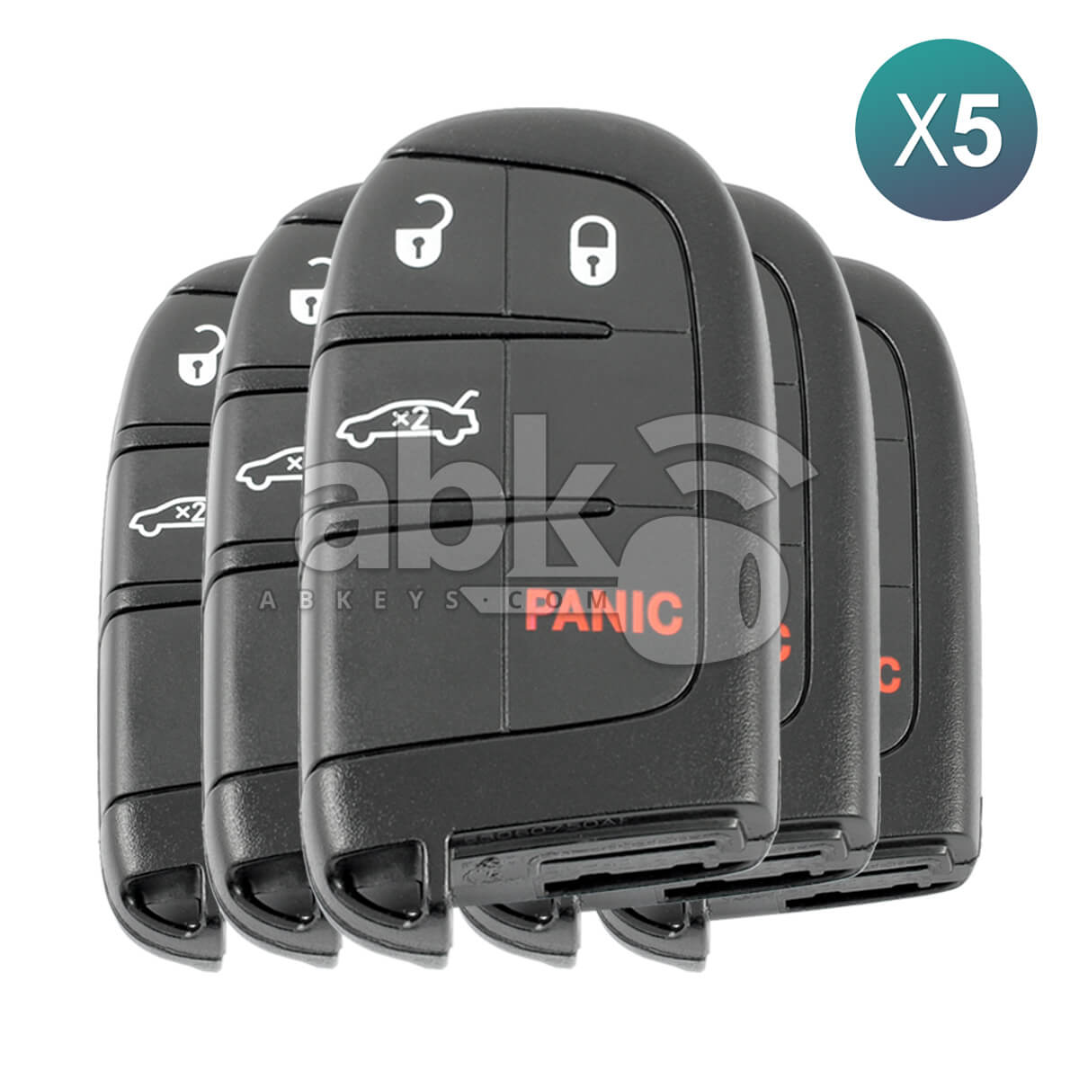 Chrysler 300 Dodge Charger 2011+ Smart Key 5Pcs Offer 4Buttons 433MHz M3N-40821302 - ABK-2259-OFF5 -