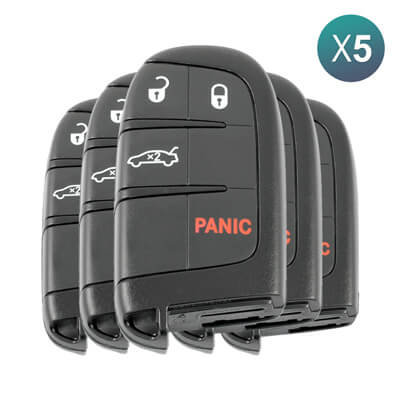 Chrysler 300 Dodge Charger 2011+ Smart Key 5Pcs Offer 4Buttons 433MHz M3N-40821302 - ABK-2259-OFF5 -