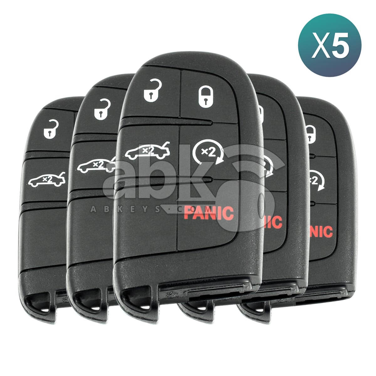 Chrysler 300 Dodge Charger 2011+ Smart Key 5Pcs Offer 5Buttons M3N-40821302 433MHz - ABK-2260-OFF5 -