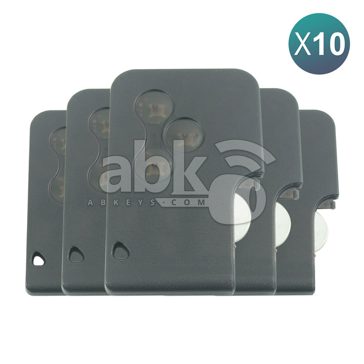 Renault Megane2 Scenic 2002+ Smart Key Card 10Pcs Offer 3Buttons 433MHz 7701209132 - ABK-2297-OFF10