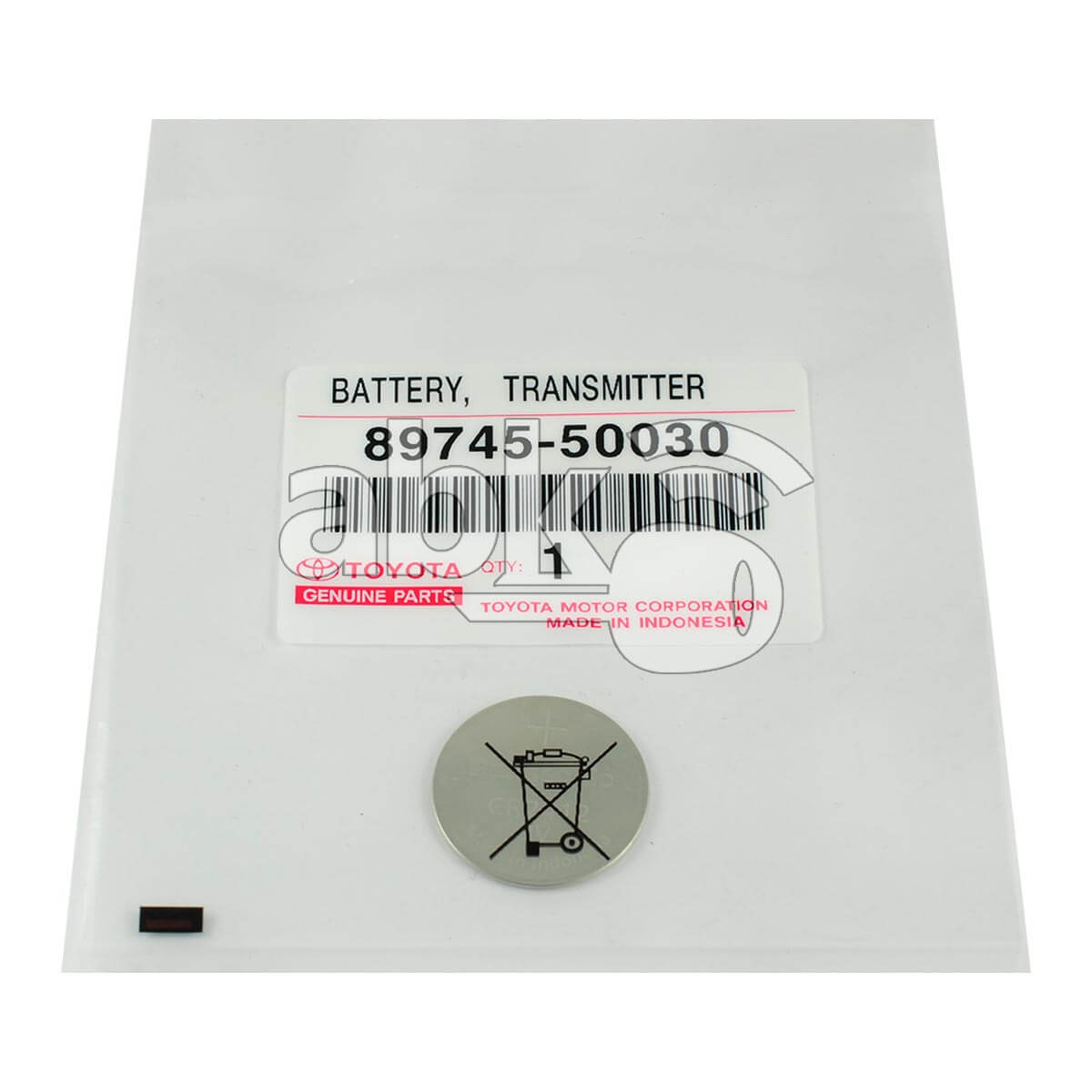 Genuine Toyota Lexus 2006+ Smart Key Card Battery CR2412 89745 50030   ABK 2394   ABKEYS