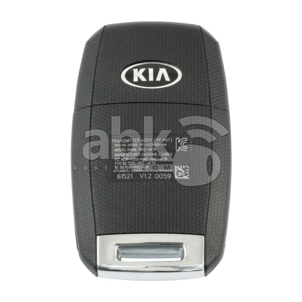 Genuine Kia Sedona 2015+ Flip Remote 4Buttons 95430-A9100 433MHz TQ8-RKE-4F19 - ABK-2417 -