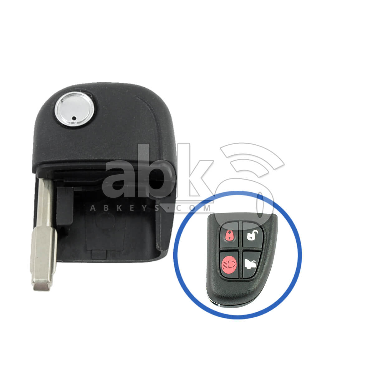 Jaguar 1999+ Flip Remote Key Blade FO21 - ABK-2422 - ABKEYS.COM