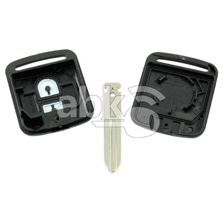 Nissan Qashqai Micra Navara 2003+ Key Head Remote Cover 2Buttons NSN14 - ABK-2437 - ABKEYS.COM