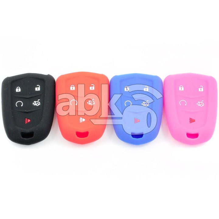 Cadillac Silicone Remote Covers 5Buttons - ABK-2500-CAD-SMART-MID5B - ABKEYS.COM