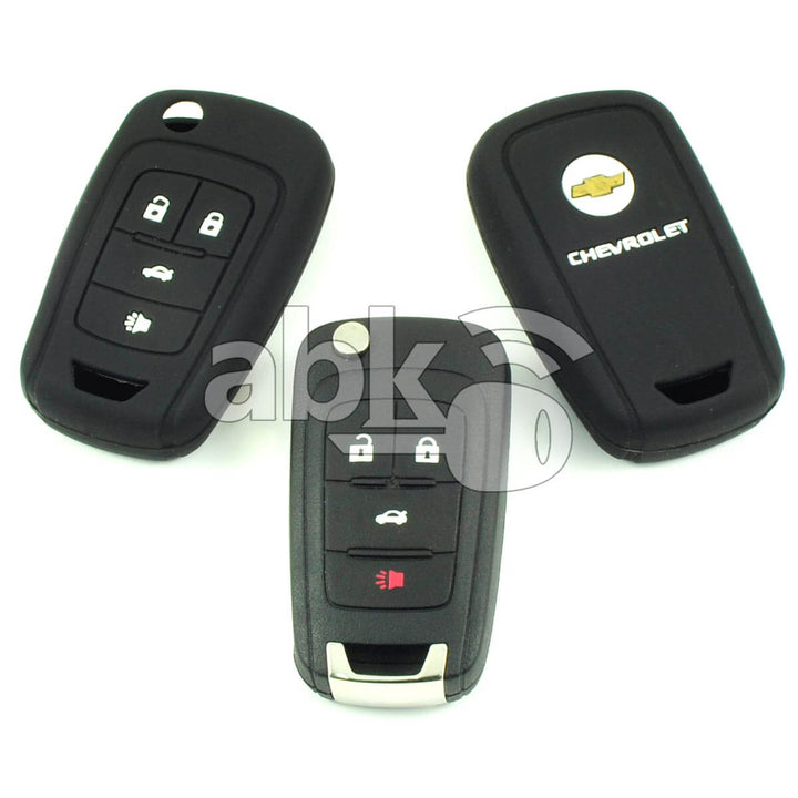 Chevrolet Gmc Silicone Remote Covers 4Buttons - ABK-2500-CHV-FLIP4B - ABKEYS.COM