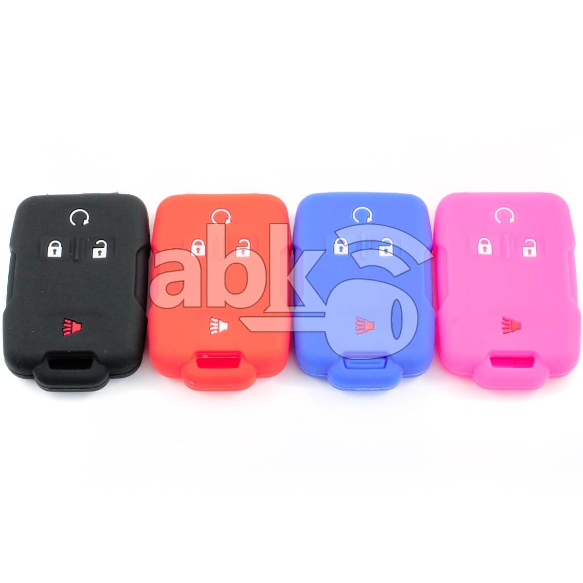 Chevrolet Gmc Silicone Remote Covers 4Buttons - ABK-2500-CHV-REM4B-NEW - ABKEYS.COM