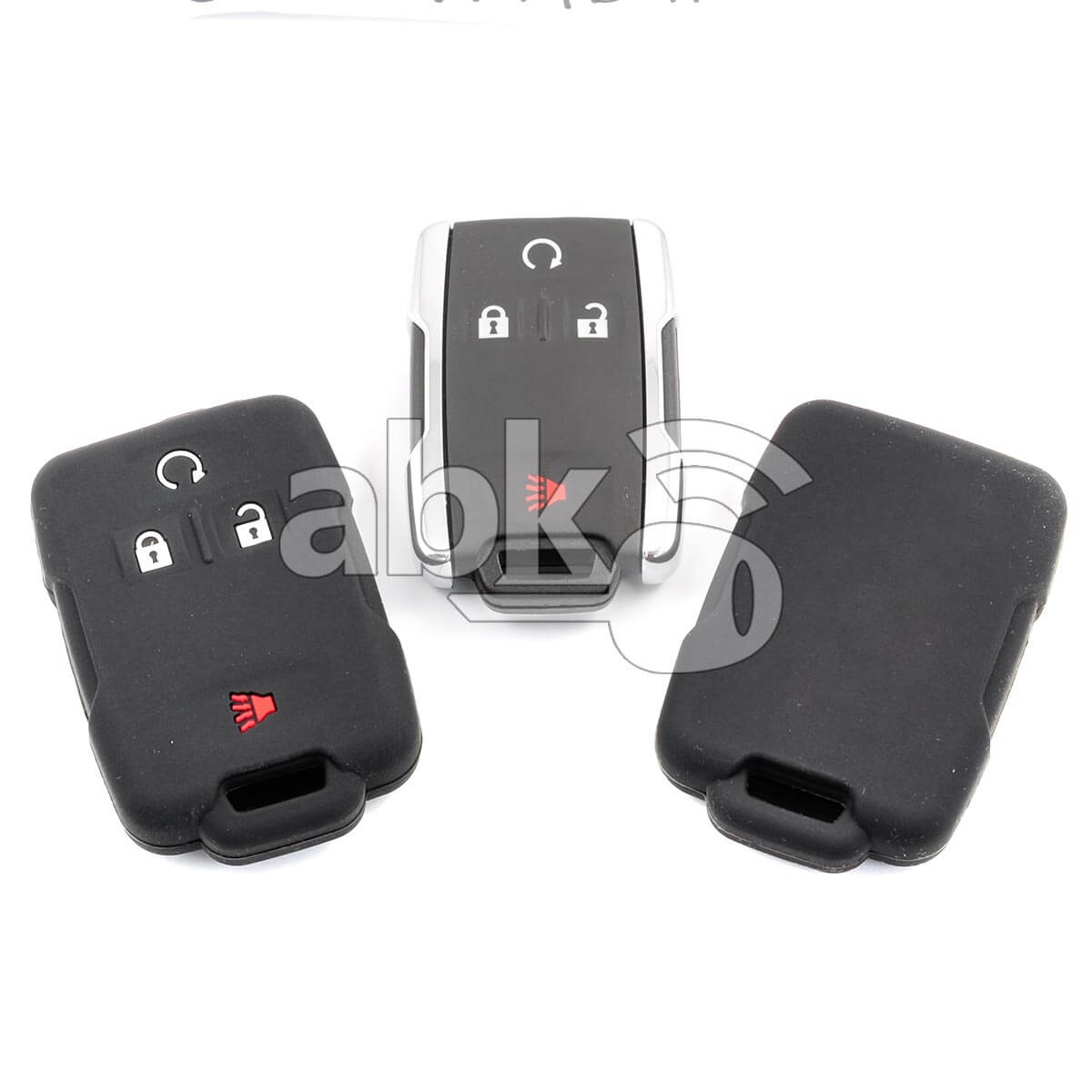 Chevrolet Gmc Silicone Remote Covers 4Buttons - ABK-2500-CHV-REM4B-NEW - ABKEYS.COM